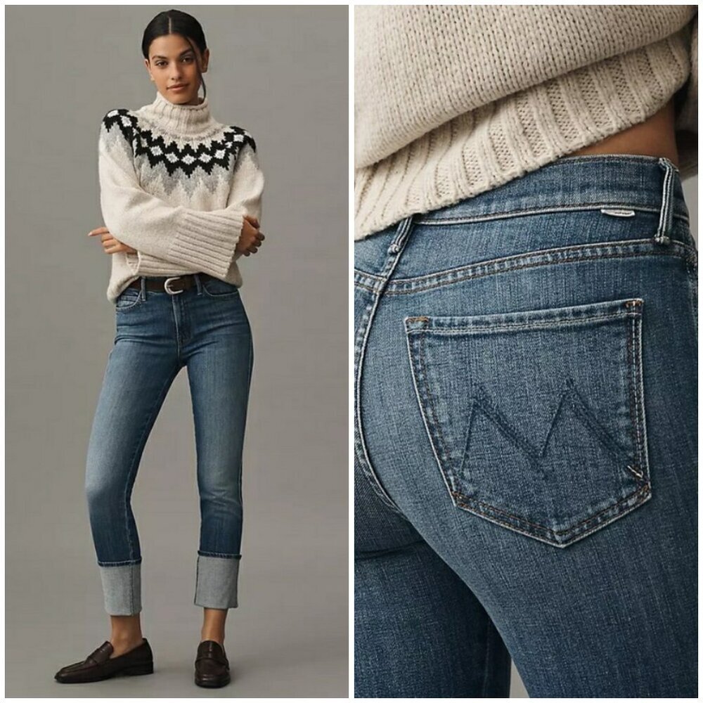 💕MOTHER💕 The High Waisted Pony Boy Ankle Jeans ~ Loafers and Lassos 28 NWT